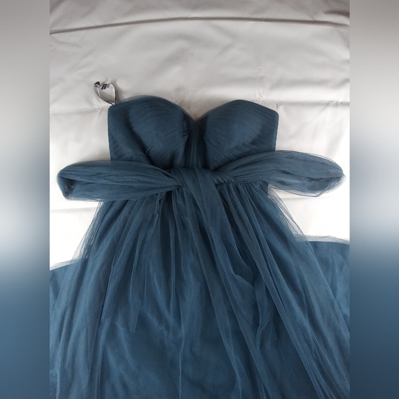 Jenny Yoo Teal One-Shoulder Maxi Dress - Picture 11 of 11